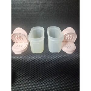 VINTAGE Tupperware Modular Mates Spice Shakers 1845-12 Storage Containers Pink